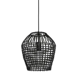 Hanglamp Scarperio Rond 28 cm rotan zwart