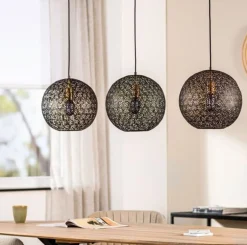 Hanglamp Tossica Ø 30 cm zwart staal 3-lichts