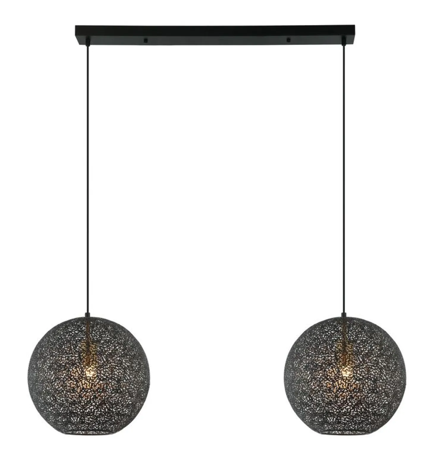 Hanglamp Tossica Ø 40 cm zwart staal 2-lichts