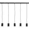 Hanglamp Trecate Mat zwart 5-lichts