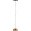 Hanglamp Trecate Ruw antiek brons 5-lichts rond