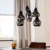 Hanglamp zwart Smoke glas 6-lichts - Lungo