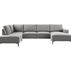 Hoekbank links Fabria Groot donkergrijs basic comfort