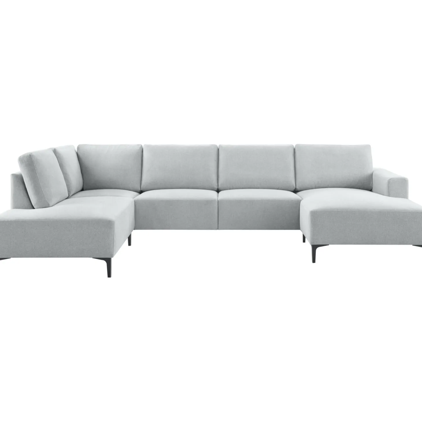Hoekbank links Fabria Groot lichtgrijs basic comfort