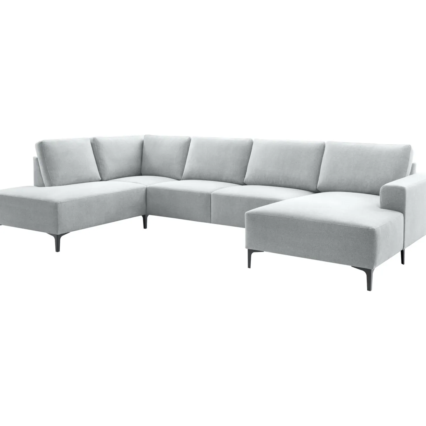 Hoekbank links Fabria Groot lichtgrijs basic comfort