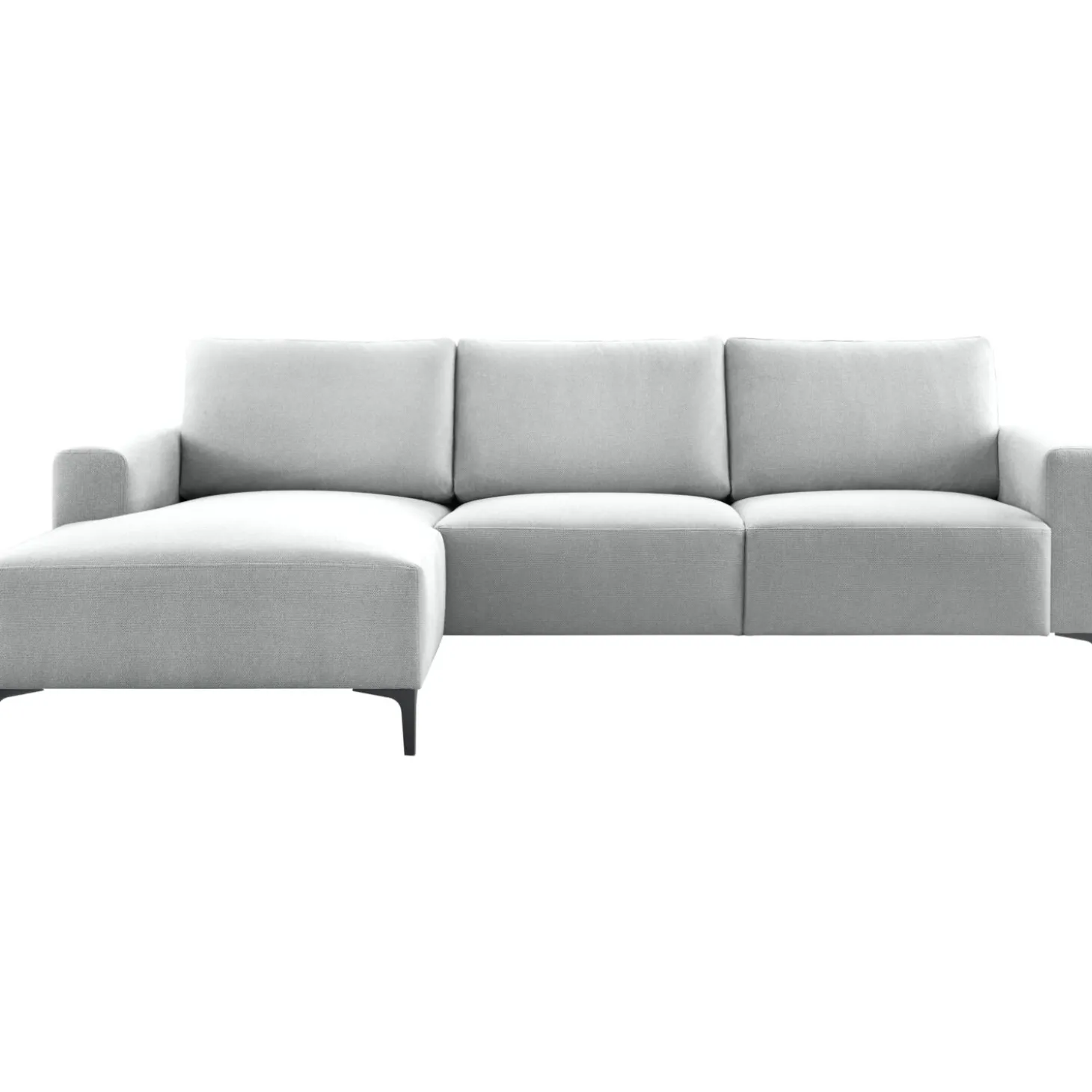 Hoekbank links Fabria Lichtgrijs basic comfort