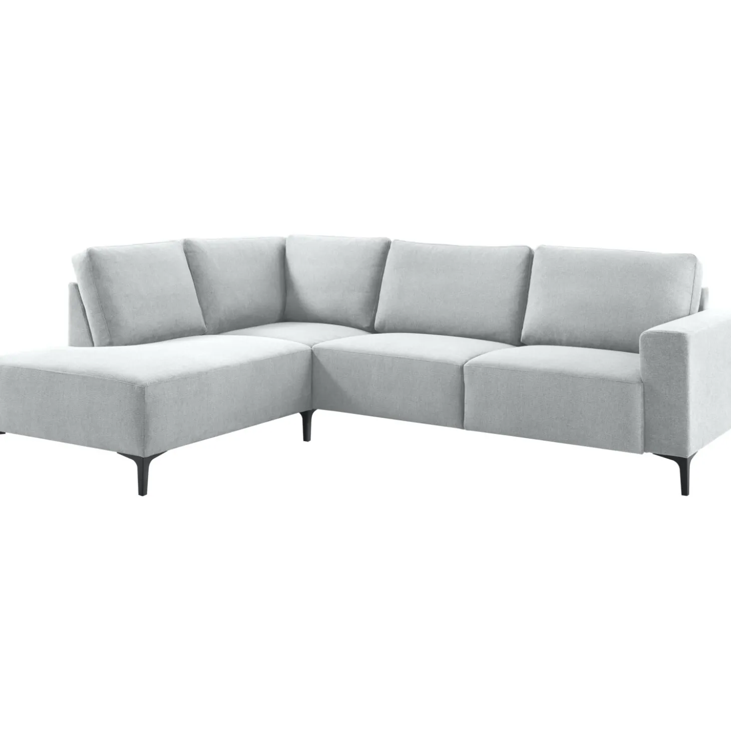 Hoekbank links Fabria Middel lichtgrijs basic comfort