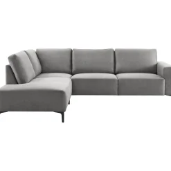 Hoekbank links Fabria Middel donkergrijs basic comfort