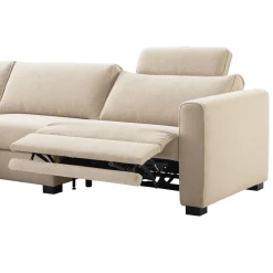 Hoekbank links Licato Naturel relaxfunctie premium comfort