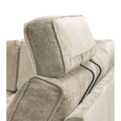 Hoekbank links Licato Taupe relaxfunctie excellent comfort hocker