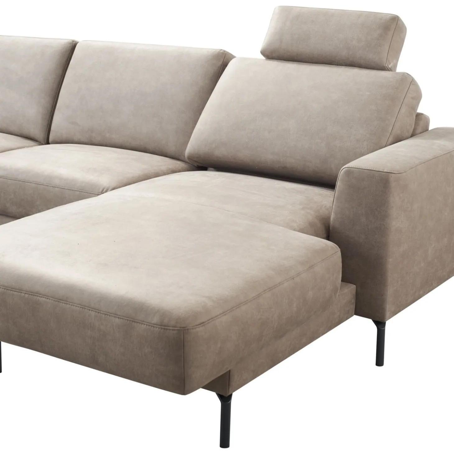 Hoekbank links Moscato Traagschuim beige relaxfunctie