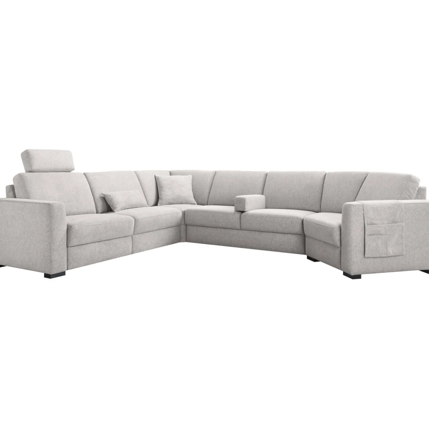 Hoekbank links Muscolo Grijs relaxfunctie premium comfort