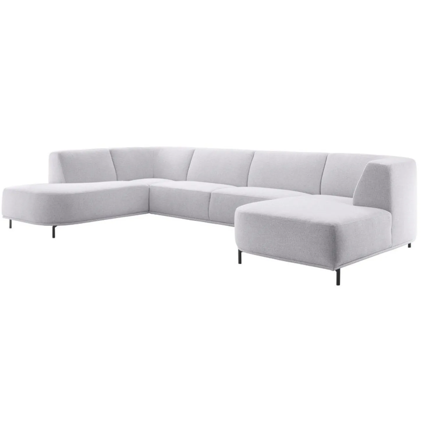 Hoekbank links Pantini Lichtgrijs basic comfort