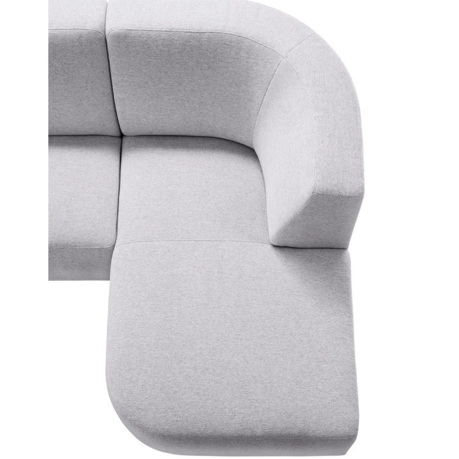 Hoekbank links Pantini Lichtgrijs basic comfort