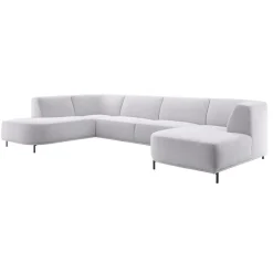 Hoekbank links Pantini Zitting lichtgrijs premium comfort