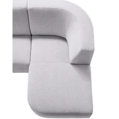 Hoekbank links Pantini Zitting lichtgrijs premium comfort