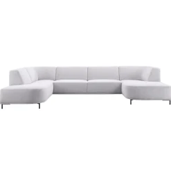 Hoekbank links Pantini Zitting lichtgrijs premium comfort