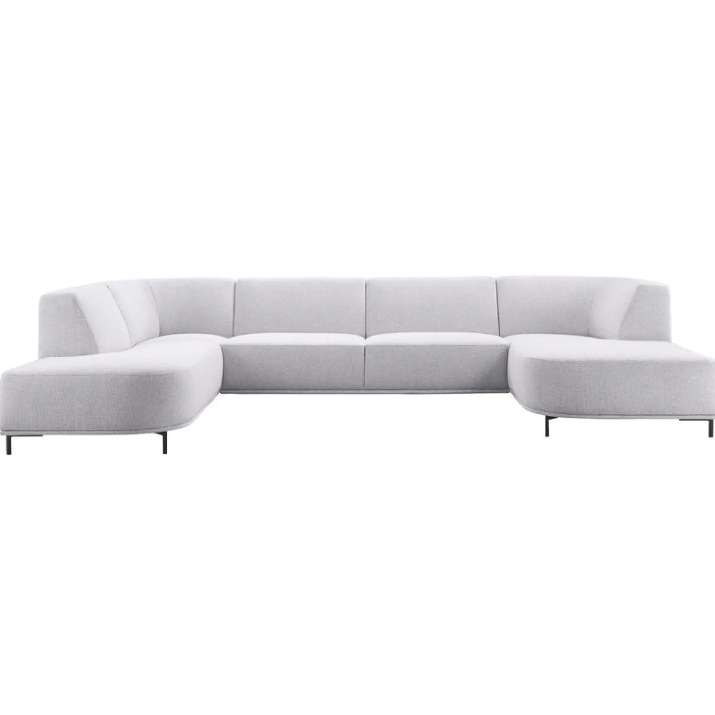 Hoekbank links Pantini Zitting lichtgrijs premium comfort