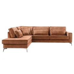Hoekbank links Pomonte Velvet bruin basic comfort