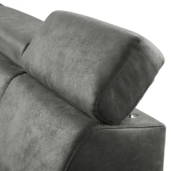 Hoekbank links Tusari Microleder antraciet excellent comfort