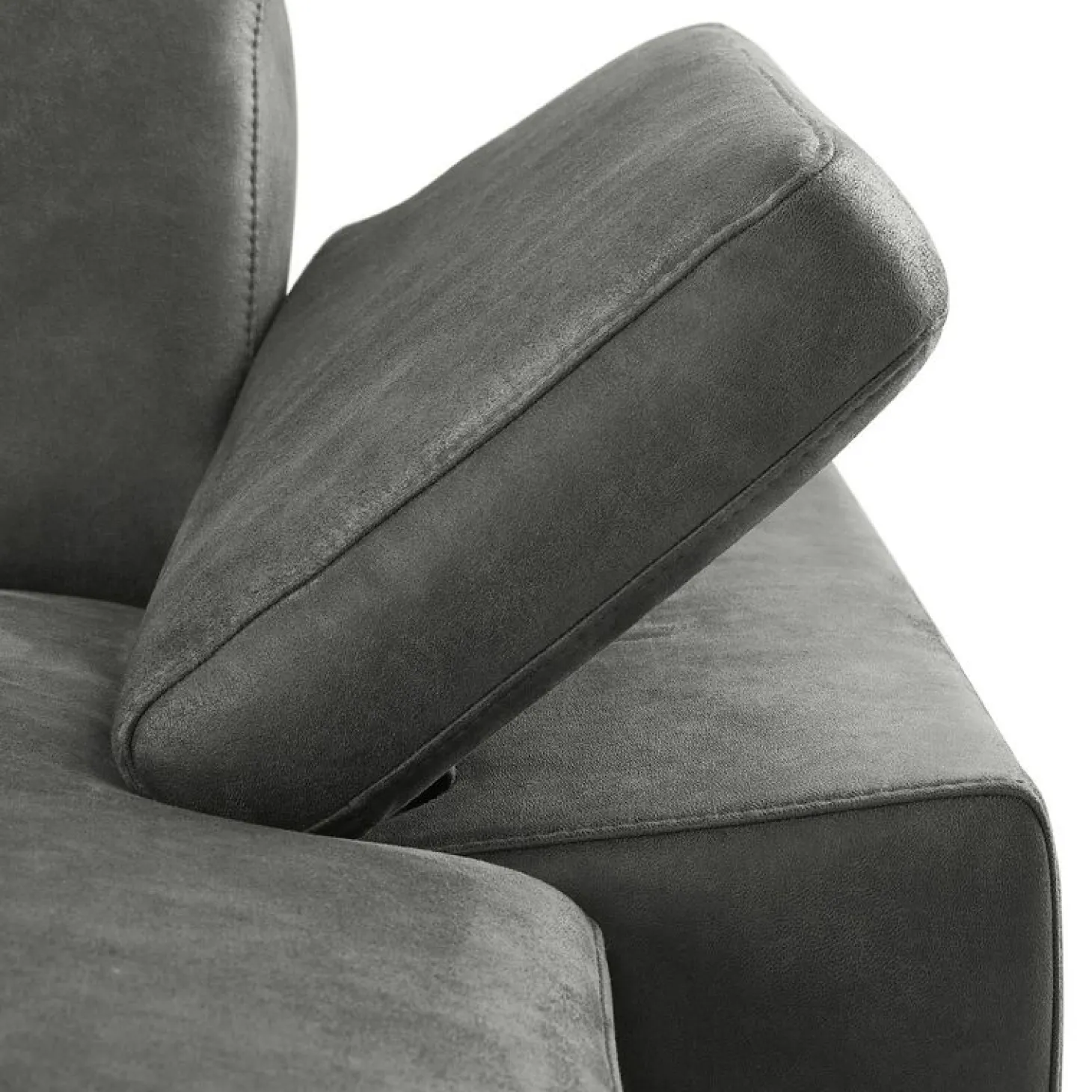Hoekbank links Tusari Microleder antraciet excellent comfort