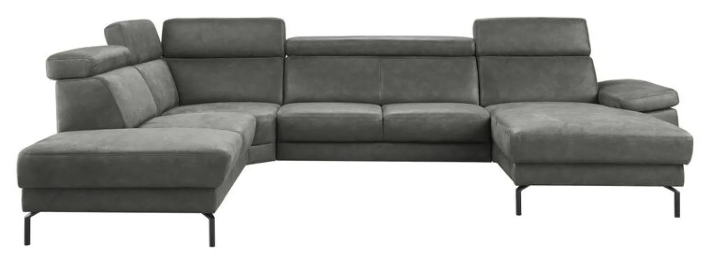 Hoekbank links Tusari Microleder antraciet excellent comfort