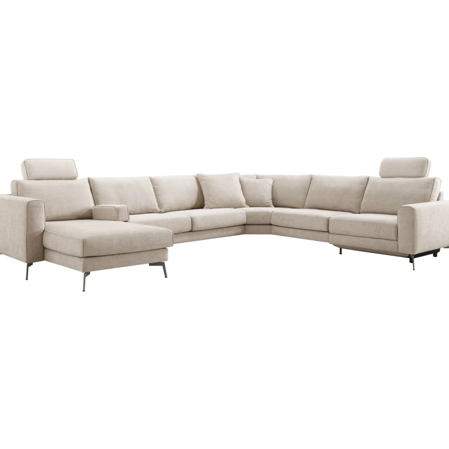 Hoekbank Linoza Naturel relaxfunctie rechts premium comfort