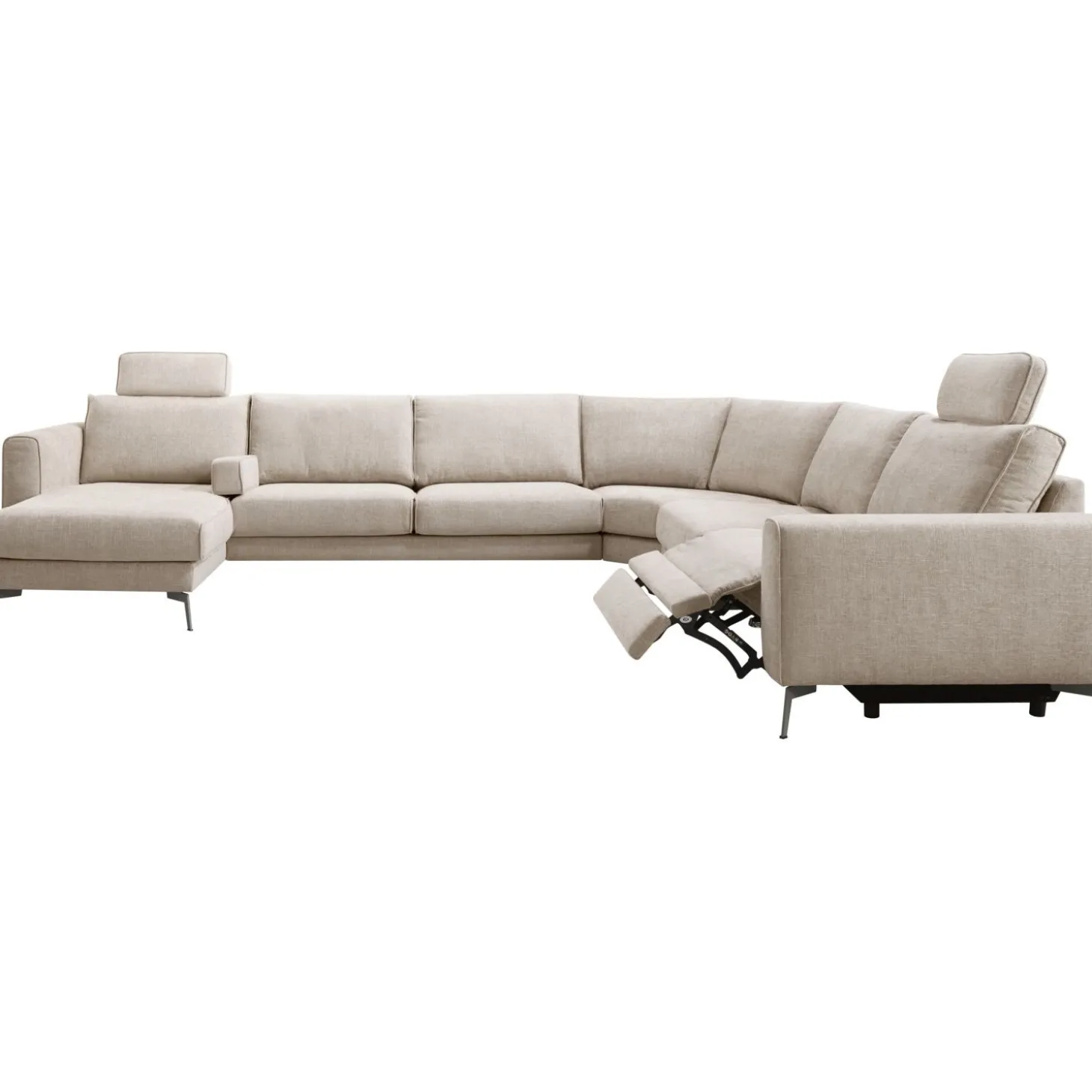 Hoekbank Linoza Naturel relaxfunctie rechts premium comfort