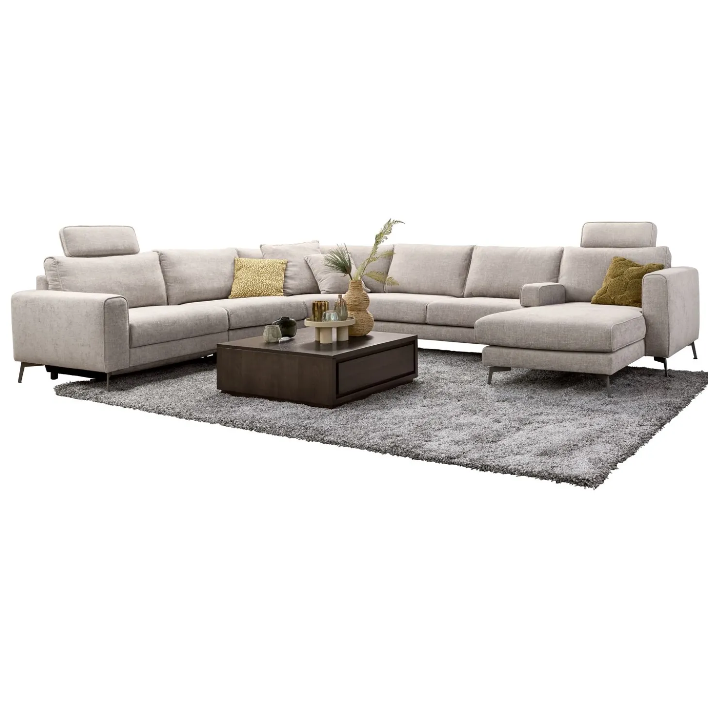 Hoekbank Linoza Naturel relaxfunctie links premium comfort
