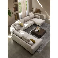 Hoekbank Linoza Naturel relaxfunctie links premium comfort