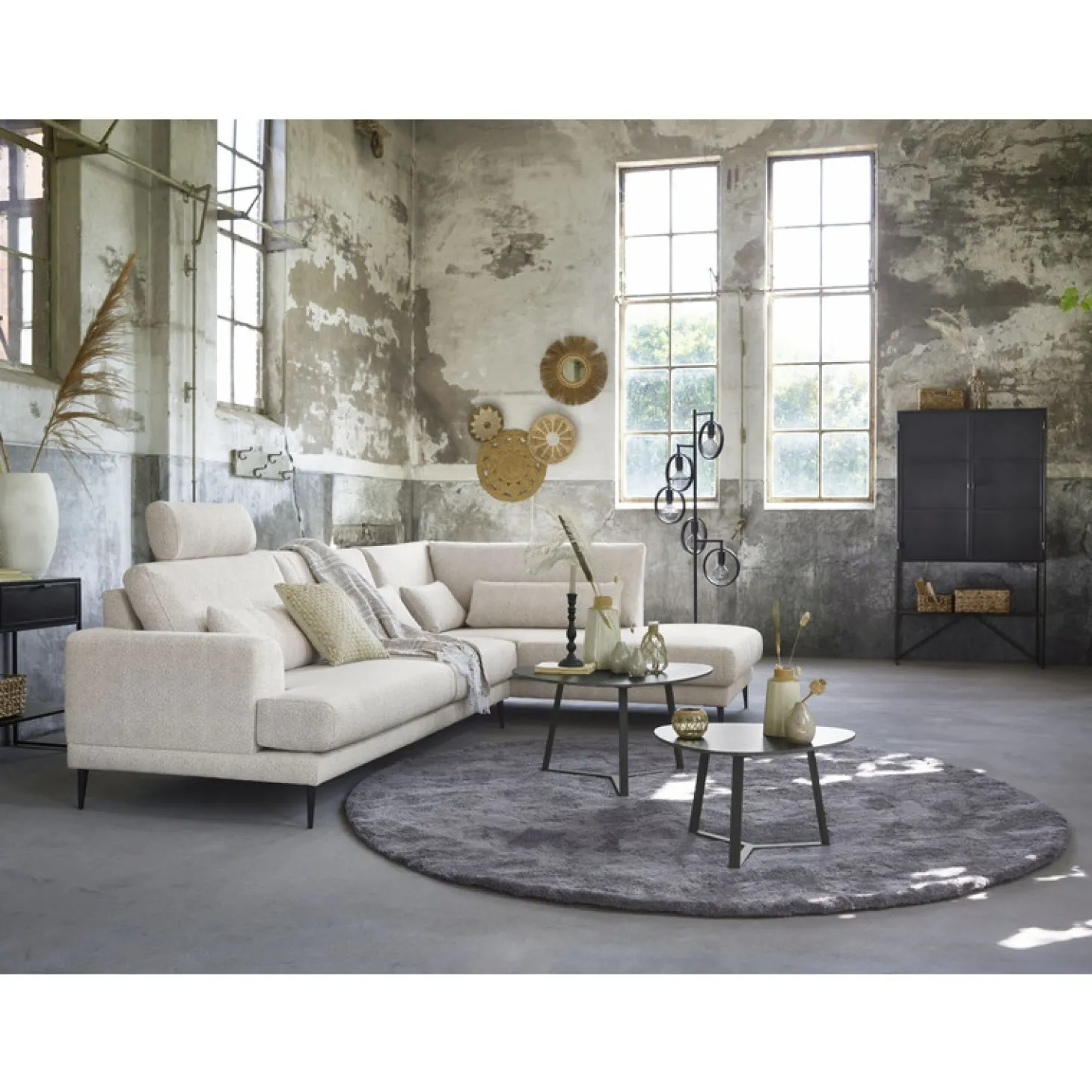 Hoekbank rechts Ansio Beige premium comfort