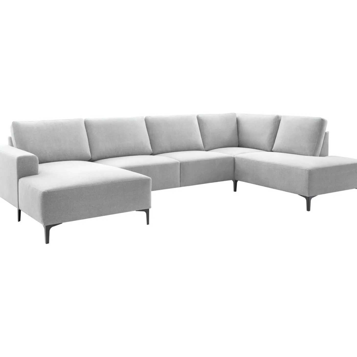 Hoekbank rechts Fabria Groot lichtgrijs basic comfort