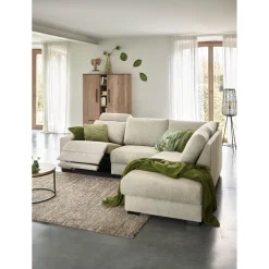 Hoekbank rechts Florance HR koudschuim beige relaxfunctie