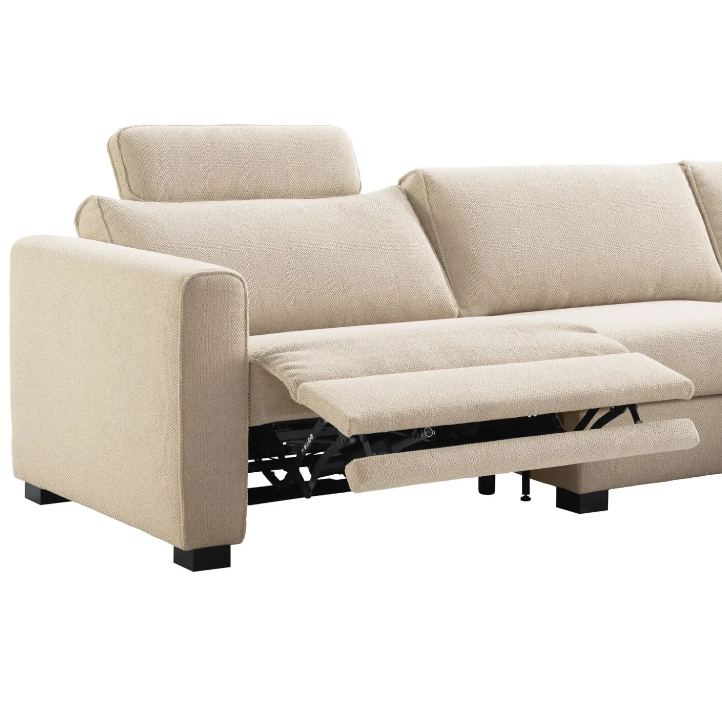 Hoekbank rechts Licato Naturel relaxfunctie premium comfort