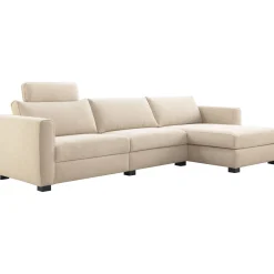 Hoekbank rechts Licato Naturel relaxfunctie premium comfort