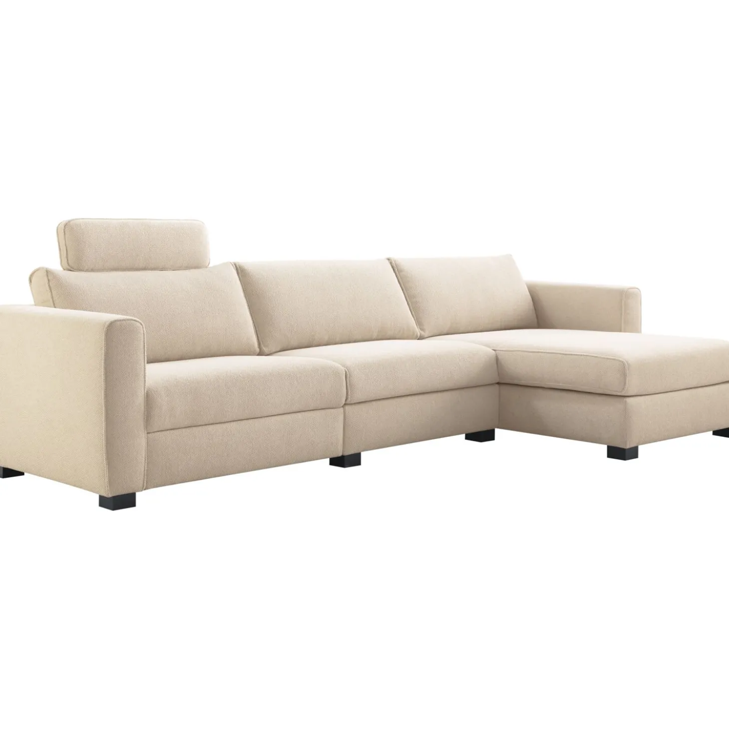 Hoekbank rechts Licato Naturel relaxfunctie premium comfort