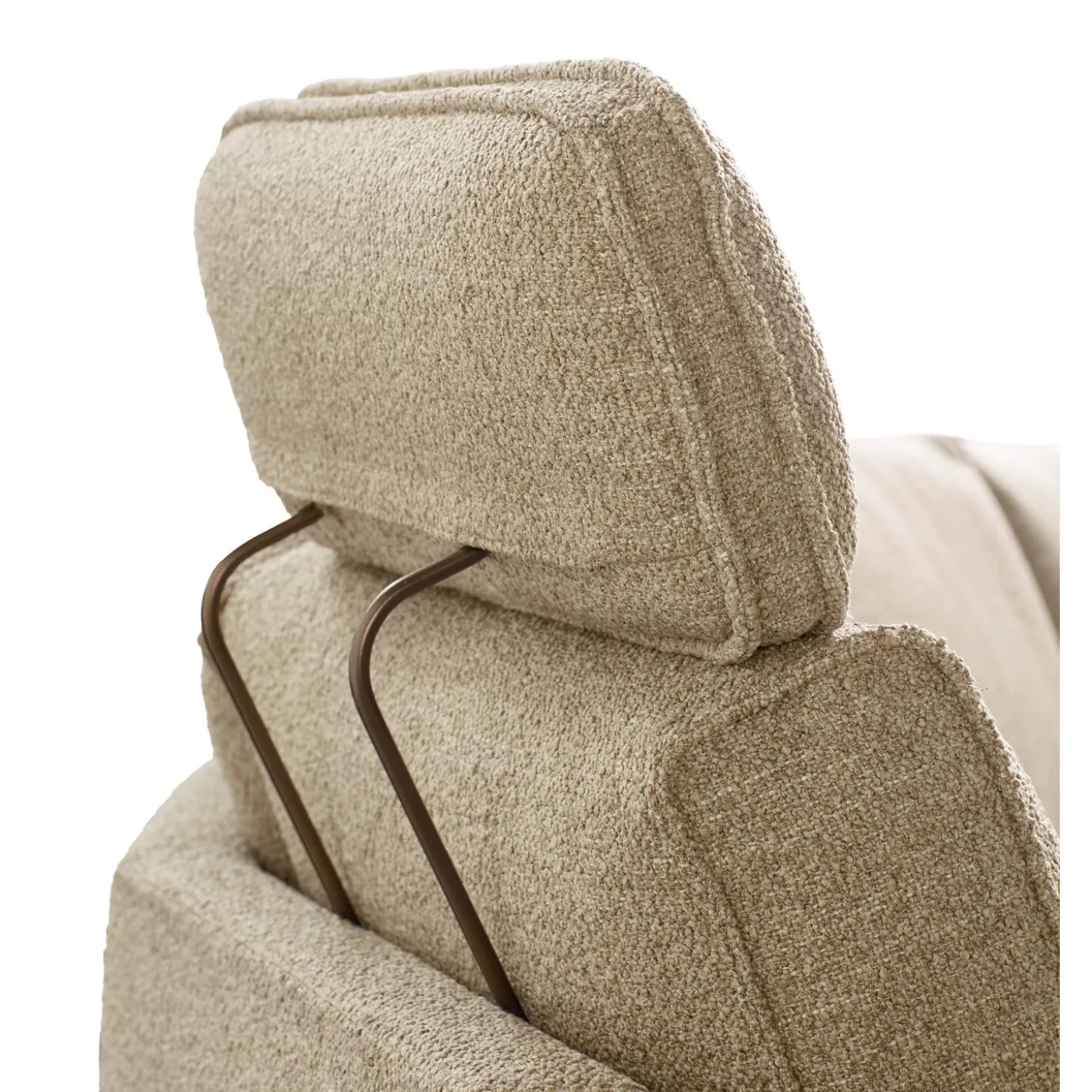 Hoekbank rechts Licato Taupe relaxfunctie excellent comfort