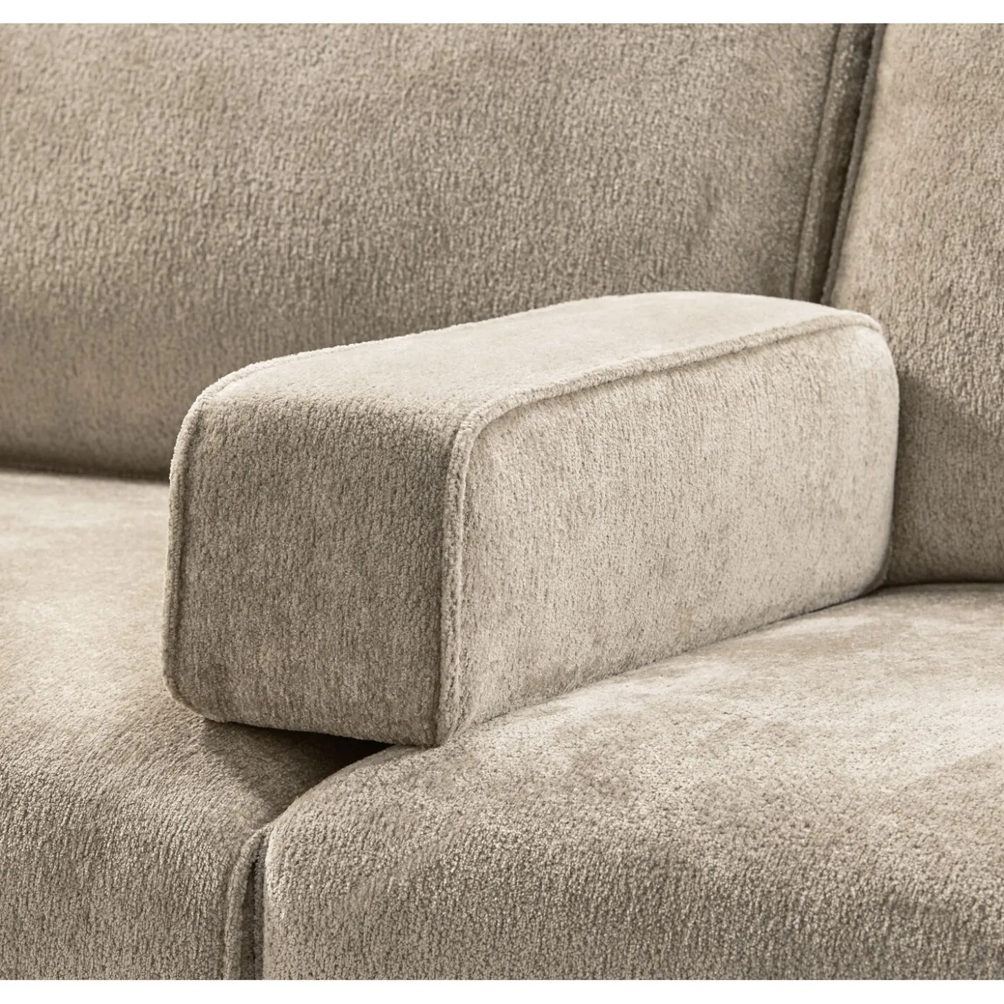 Hoekbank rechts Licato Taupe relaxfunctie excellent comfort