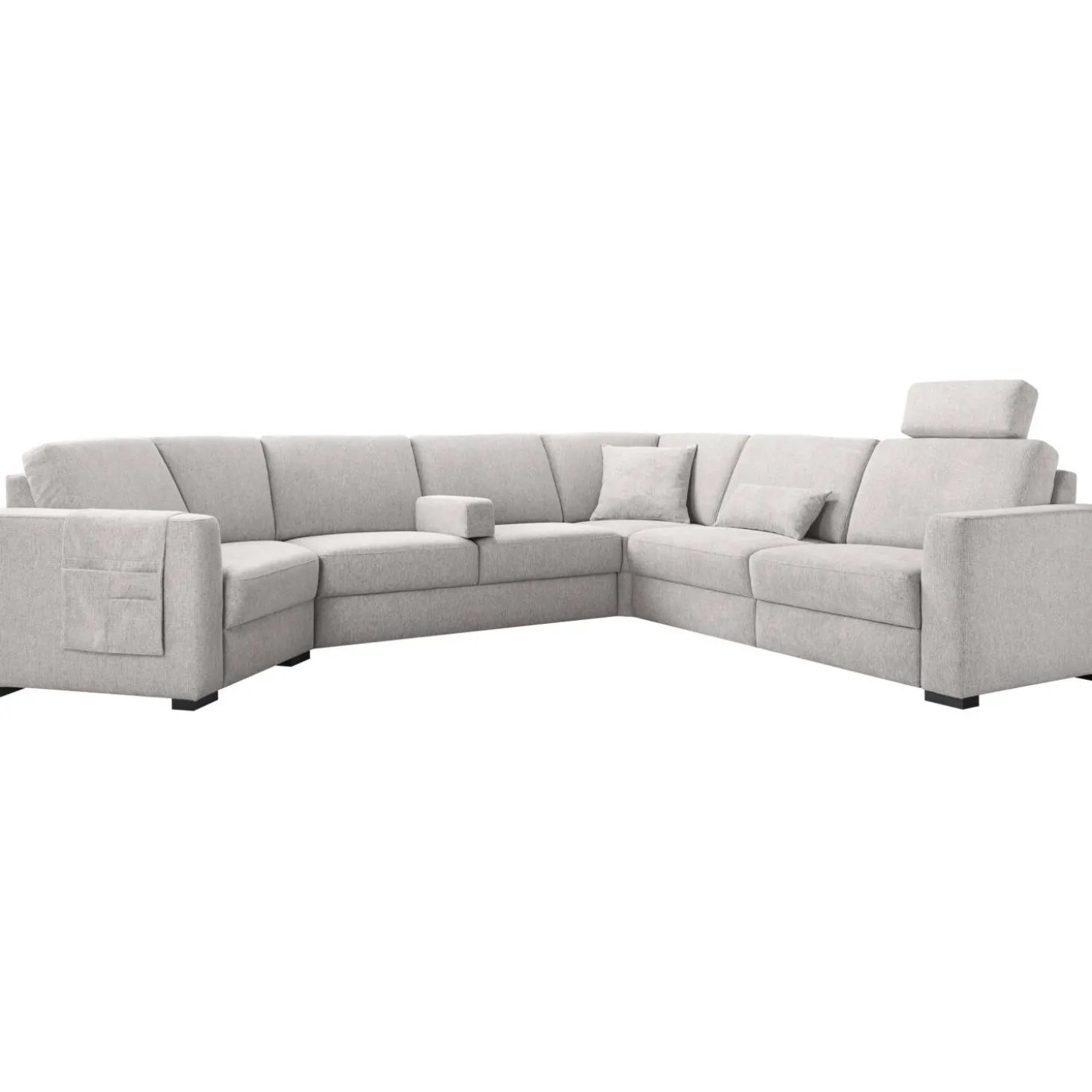 Hoekbank rechts Muscolo Grijs relaxfunctie premium comfort