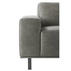 Hoekbank rechts Pantini Microleder grafiet basic comfort