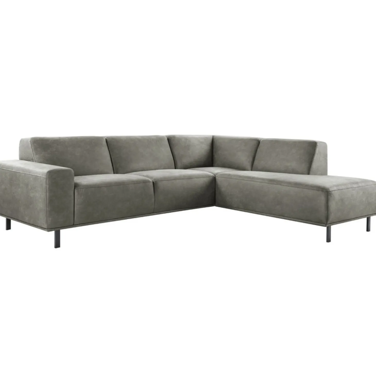Hoekbank rechts Pantini Microleder grafiet basic comfort