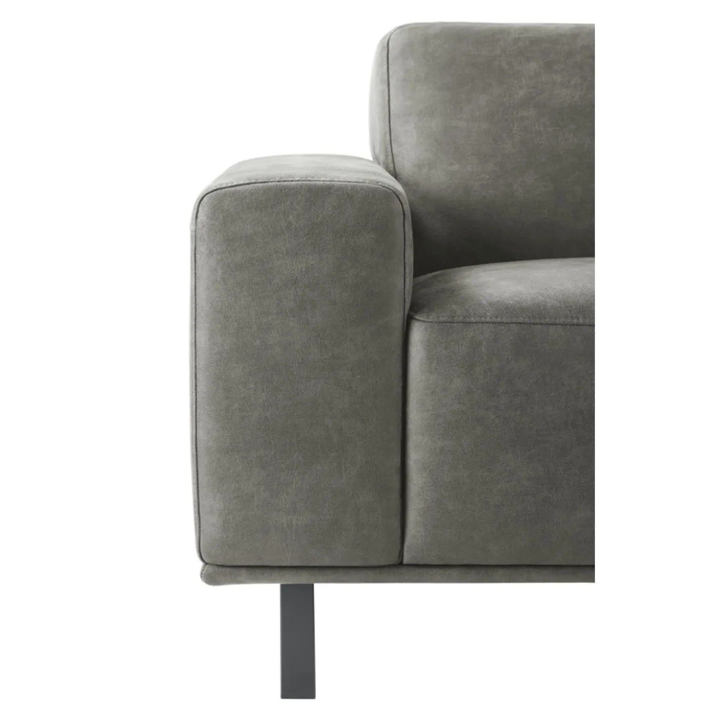 Hoekbank rechts Pantini Microleder grafiet premium comfort