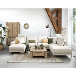 Hoekbank rechts Portona Ecru premium comfort