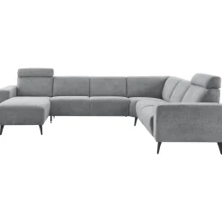 Hoekbank rechts Puento Gerecycled polyether HR-zitting grijs