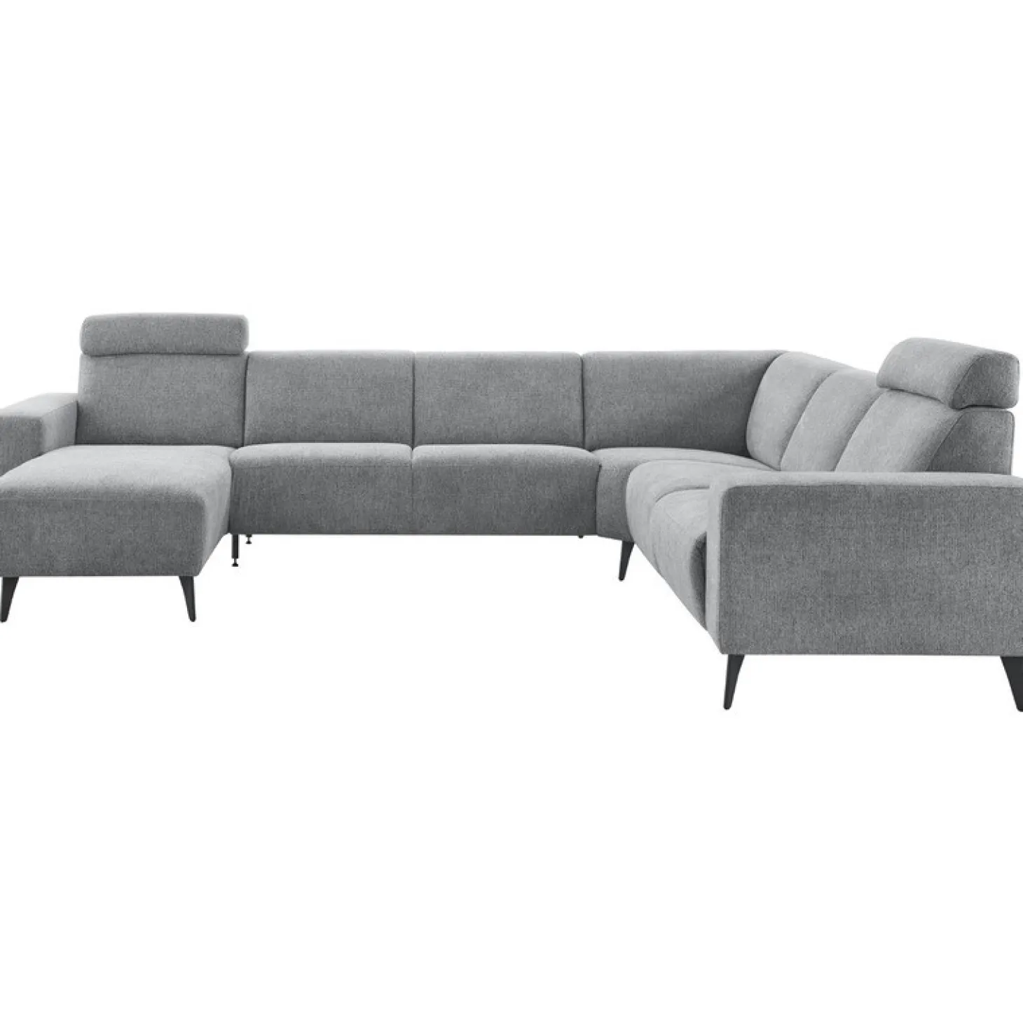 Hoekbank rechts Puento Gerecycled polyether HR-zitting grijs