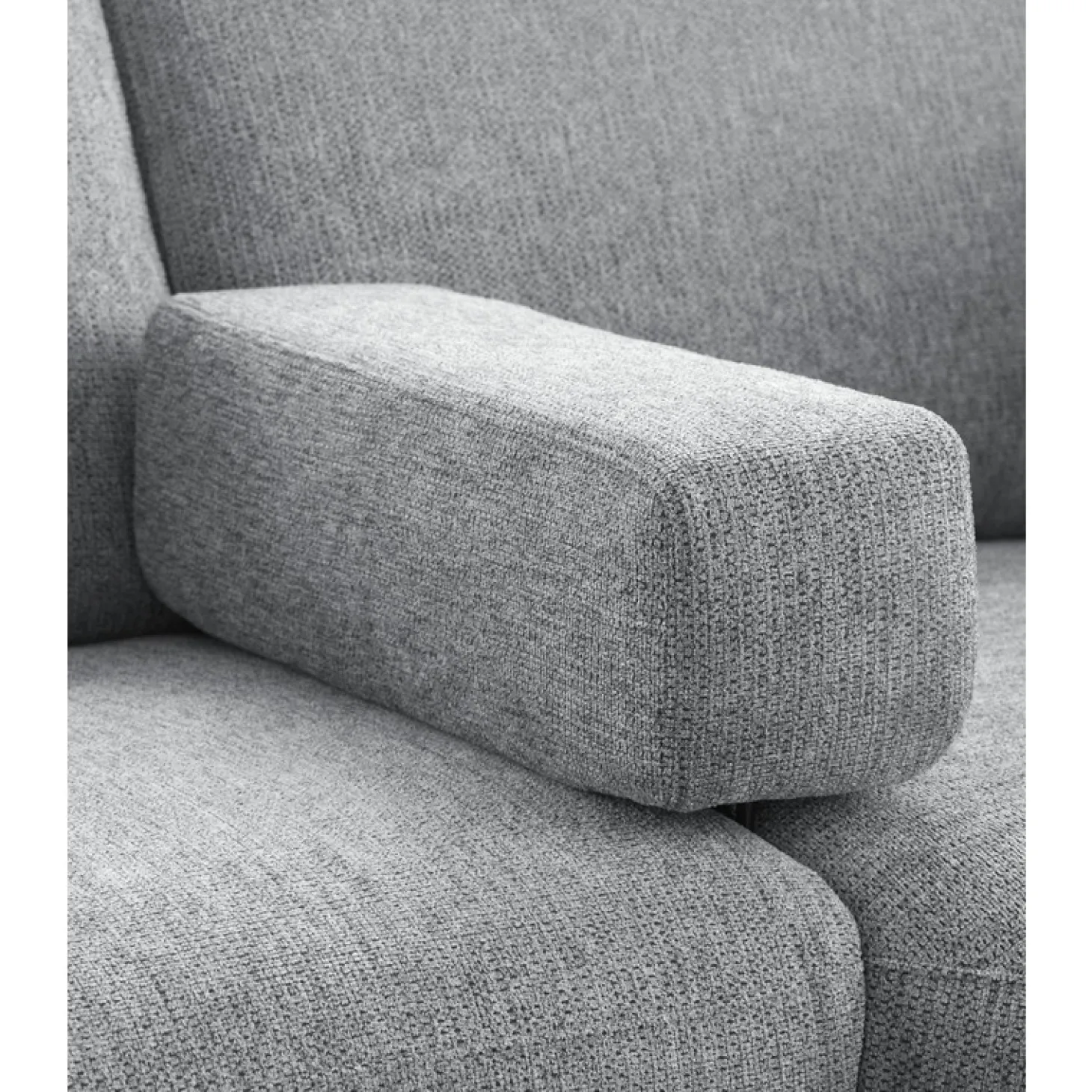 Hoekbank rechts Puento Gerecycled polyether HR-zitting grijs