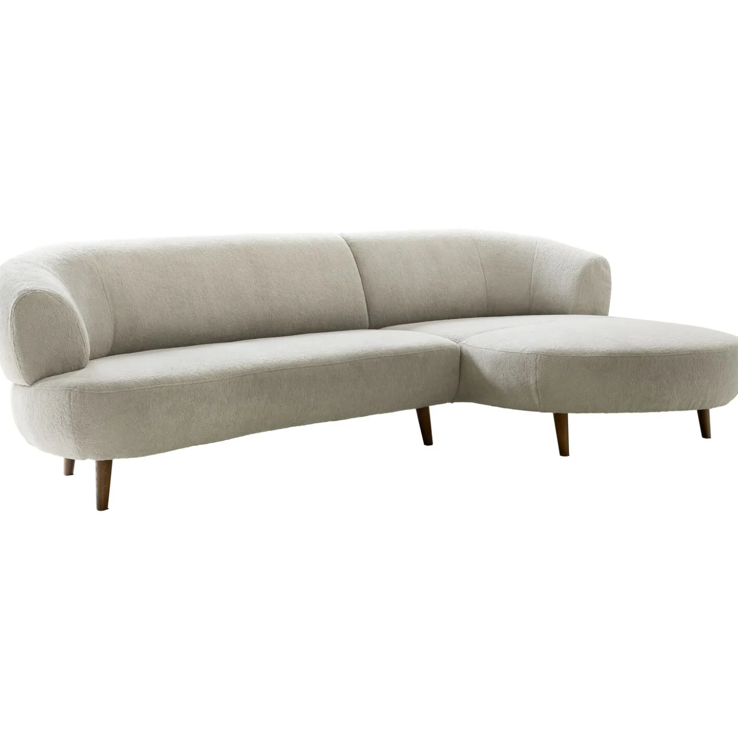 Hoekbank rechts Tilde Bouclé grijsbeige basic comfort