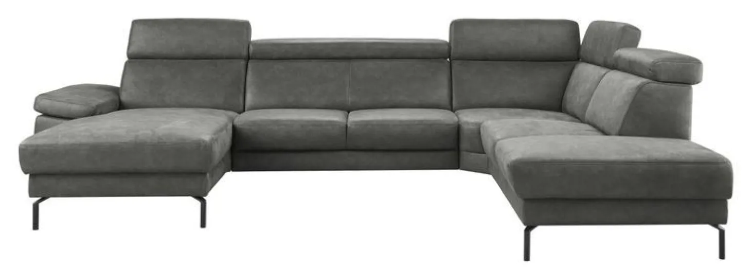 Hoekbank rechts Tusari Microleder antraciet premium comfort
