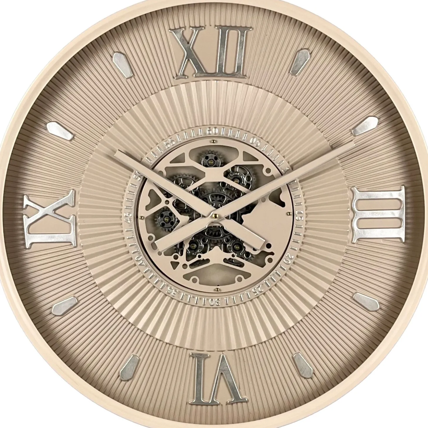 Klok Nimar Metaal rond 60cm taupe dessin 54