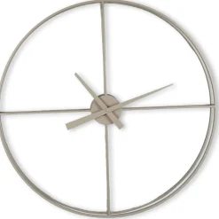 Klok Nimar Metaal rond 80cm taupe strak dessin 61